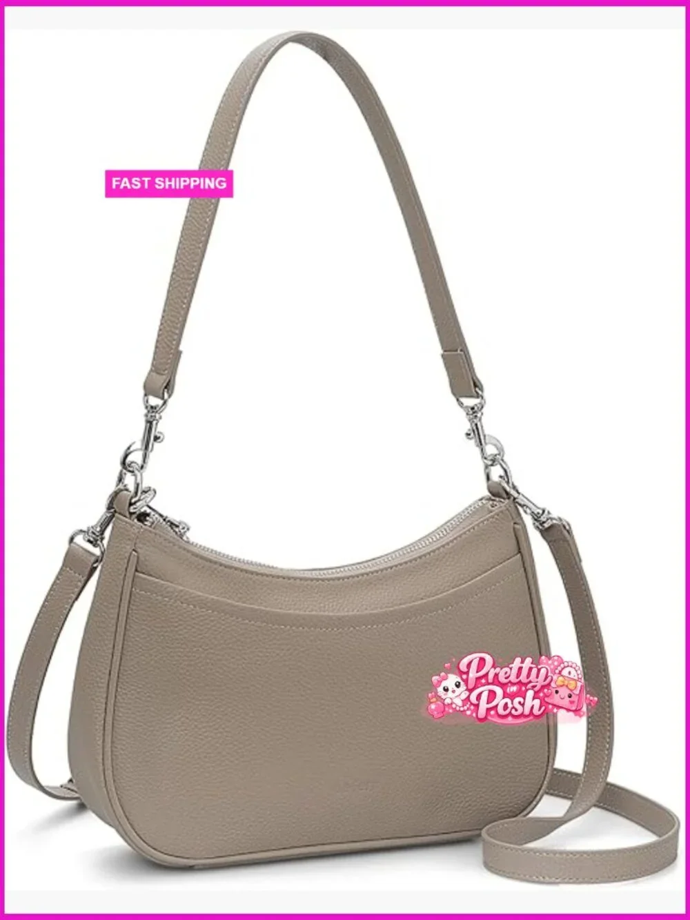 Genuine Leather Crossbody Bag Anti Theft Hobo Purse RFID Blocking